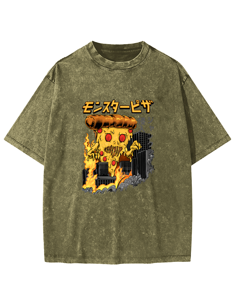 Japanese Personalized Abstract Patterns Vintage Distressed T-shirt-Zazasy