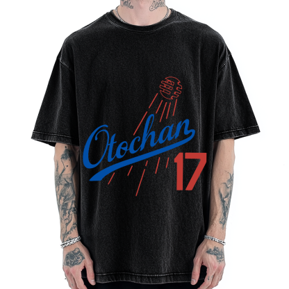 Otochan 17 Father's Japanese romanization Vintage Washed T-shirt