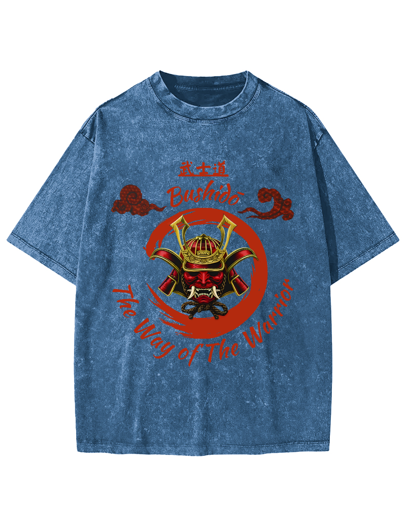 Samurai Spirit Vintage Distressed T-shirt-Zazasy