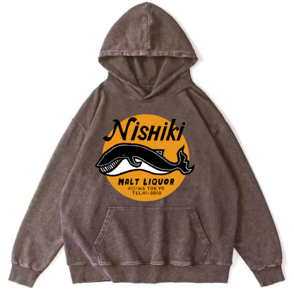 Ximu Whale Vintage Distressed Hoodie-Zazasy