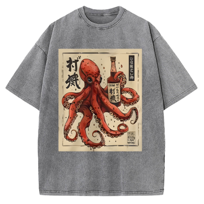 Osaka Saké Octopus Vintage Washed T-shirt