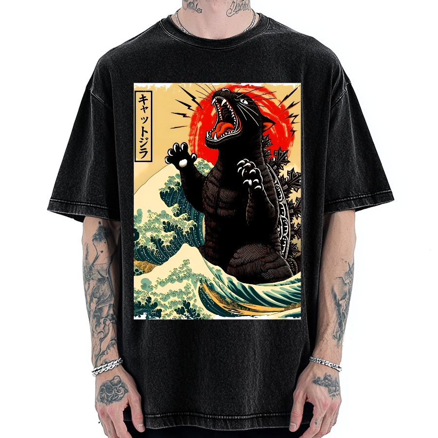 Monster Ukiyoe Vintage Washed T-shirt