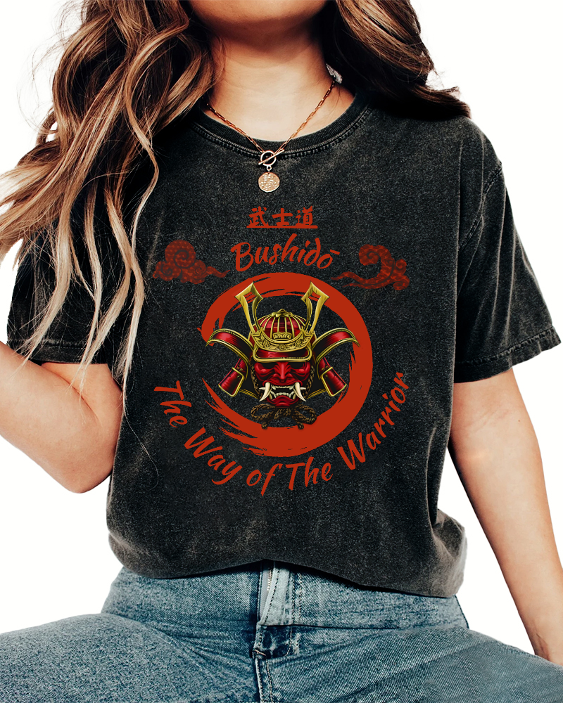 Samurai Spirit Vintage Distressed T-shirt-Zazasy