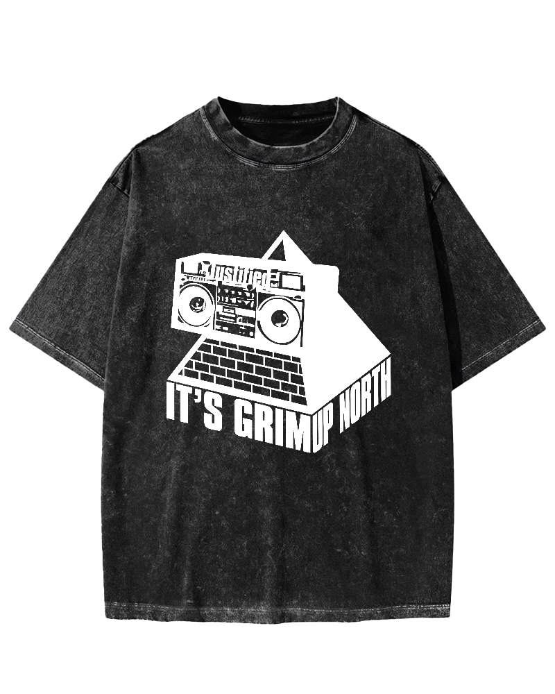 The northern region is shrouded in dense clouds Vintage Washed T-shirt