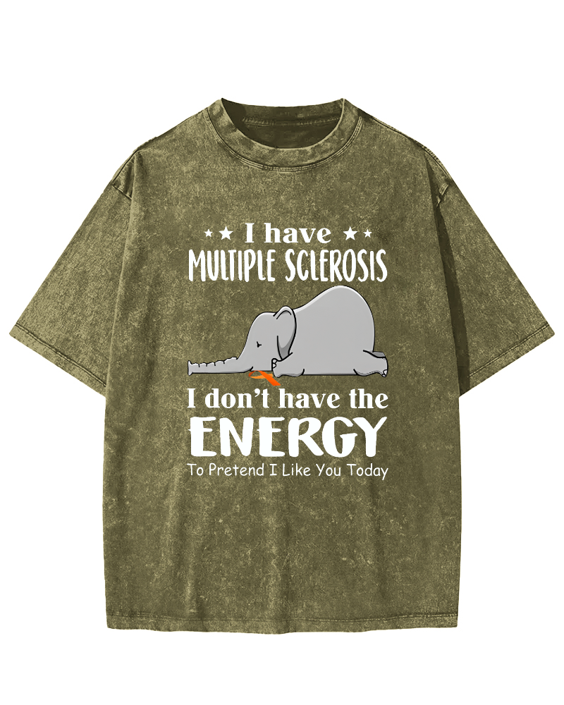 I Don't Have The Energy To Pretend I Like You Today Vintage Distressed T-shirt-Zazasy