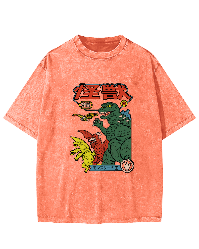 Monster Squad Japanese Style Vintage Distressed T-shirt-Zazasy