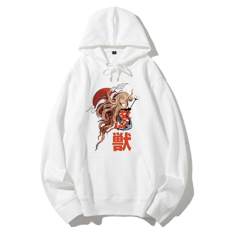 Japanese Octopus Cotton Hoodie