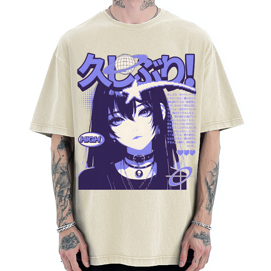 Japanese Manga Vintage Washed T-shirt
