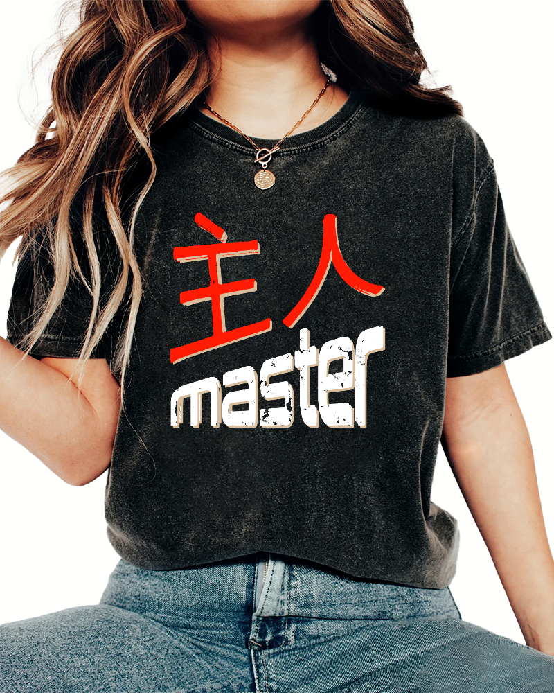 Master  Vintage Washed T-shirt-Zazasy