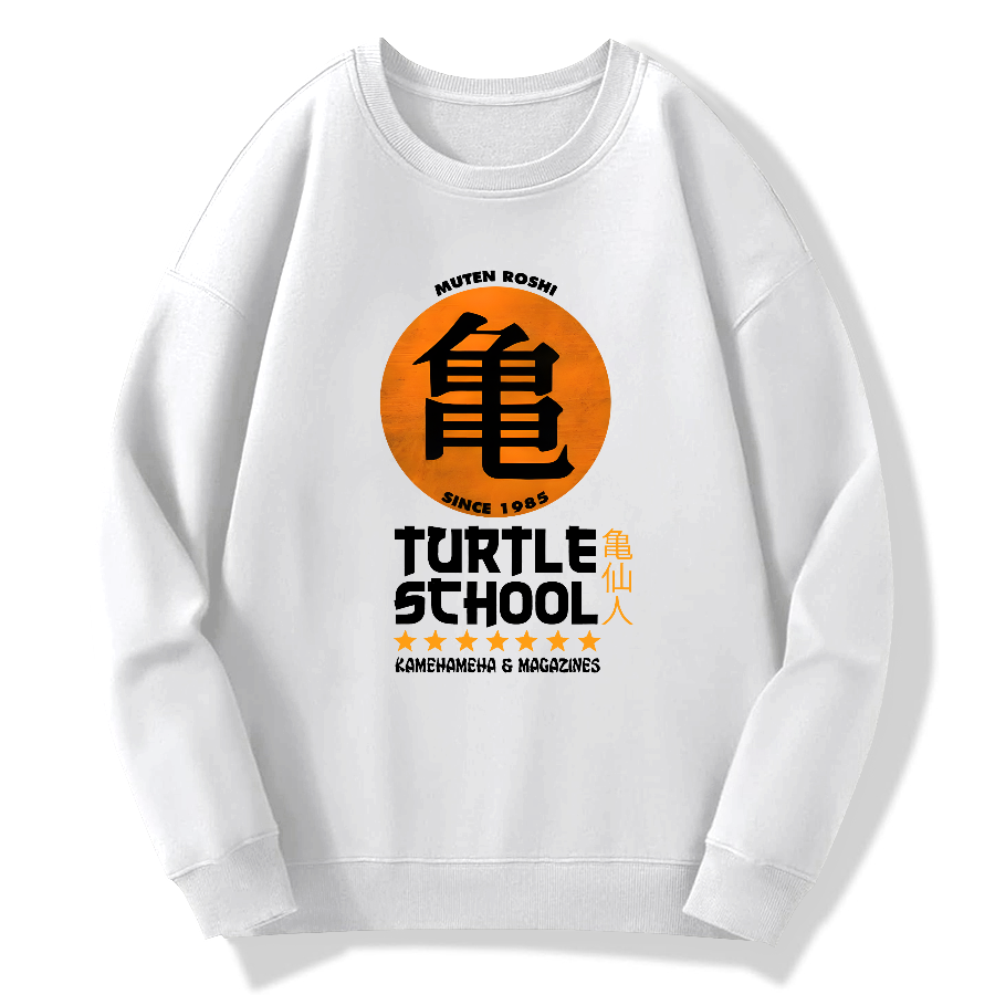 Turtle School Cotton Pullover Sweatshirt