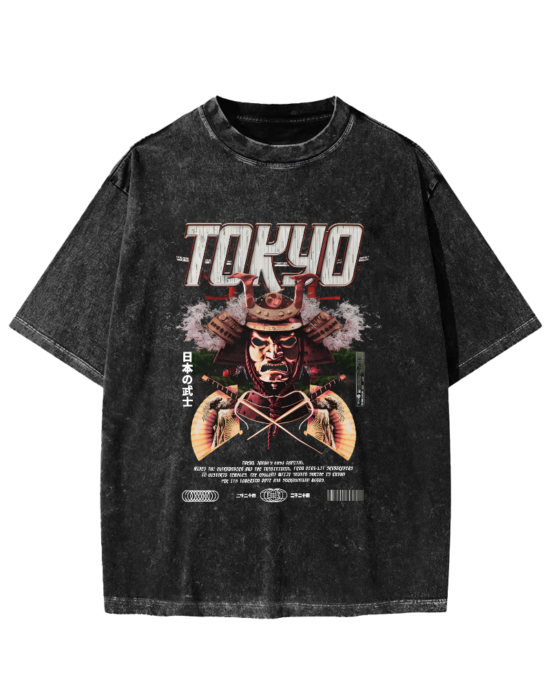 Tokyo Samurai Vintage Washed T-shirt