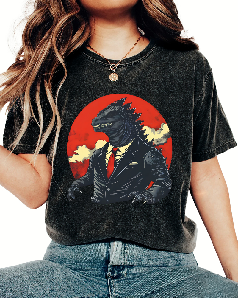 Lizard Monster Japanese Vintage Washed T-shirt