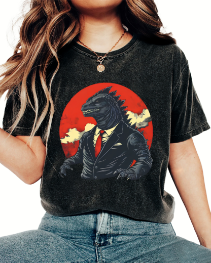 Lizard Monster Japanese Vintage Washed T-shirt