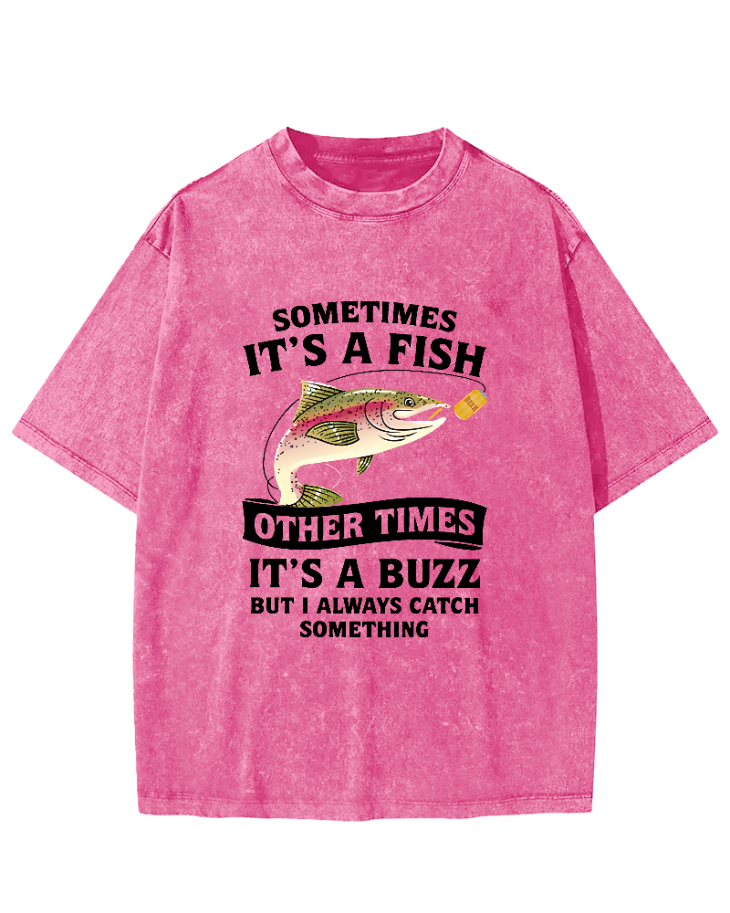 Fishing Enthusiasts Leisure Vintage Distressed T-shirt-Zazasy