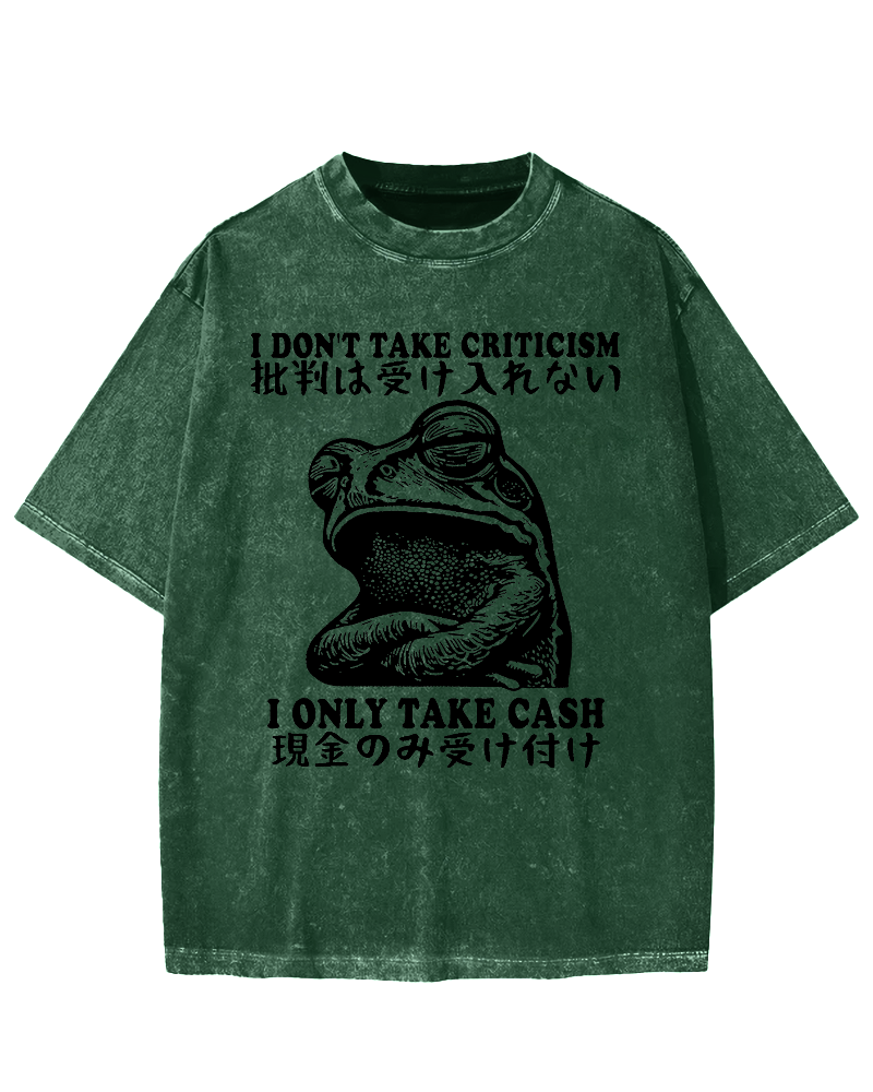 Frog Only Take Cash Vintage Washed T-shirt