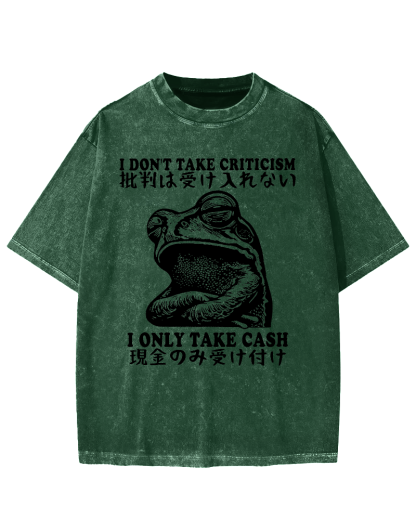 Frog Only Take Cash Vintage Washed T-shirt