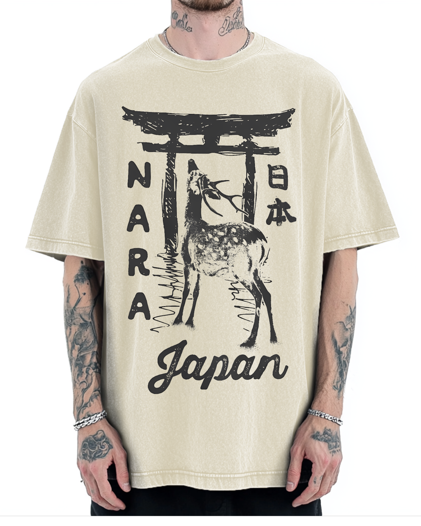 Nara Japan Vintage Washed T-shirt