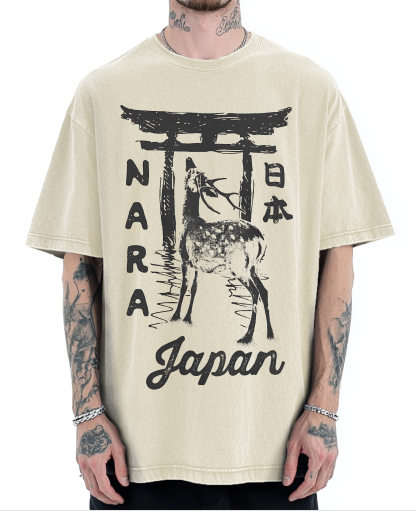 Nara Japan Vintage Washed T-shirt