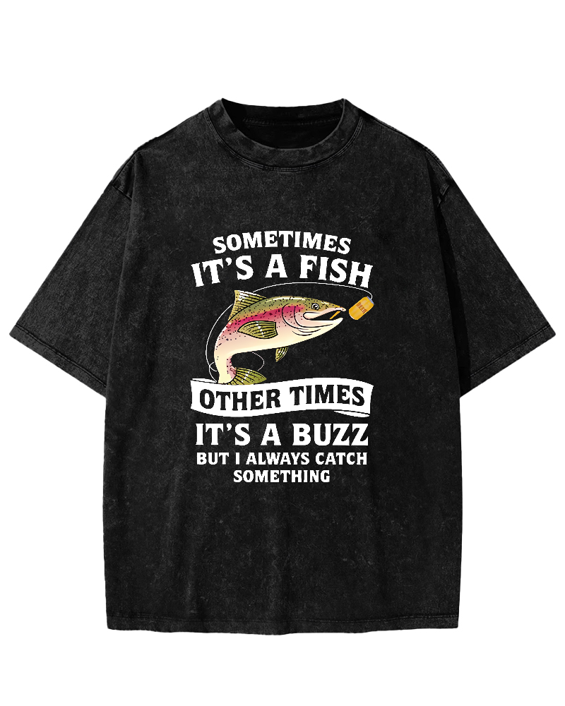 Fishing Enthusiasts Leisure Vintage Distressed T-shirt-Zazasy