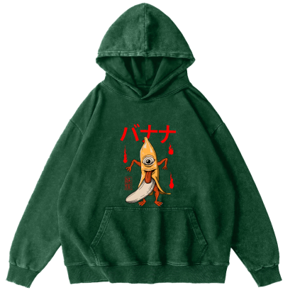 Banana Monster Japanese Vintage Distressed Hoodie-Zazasy