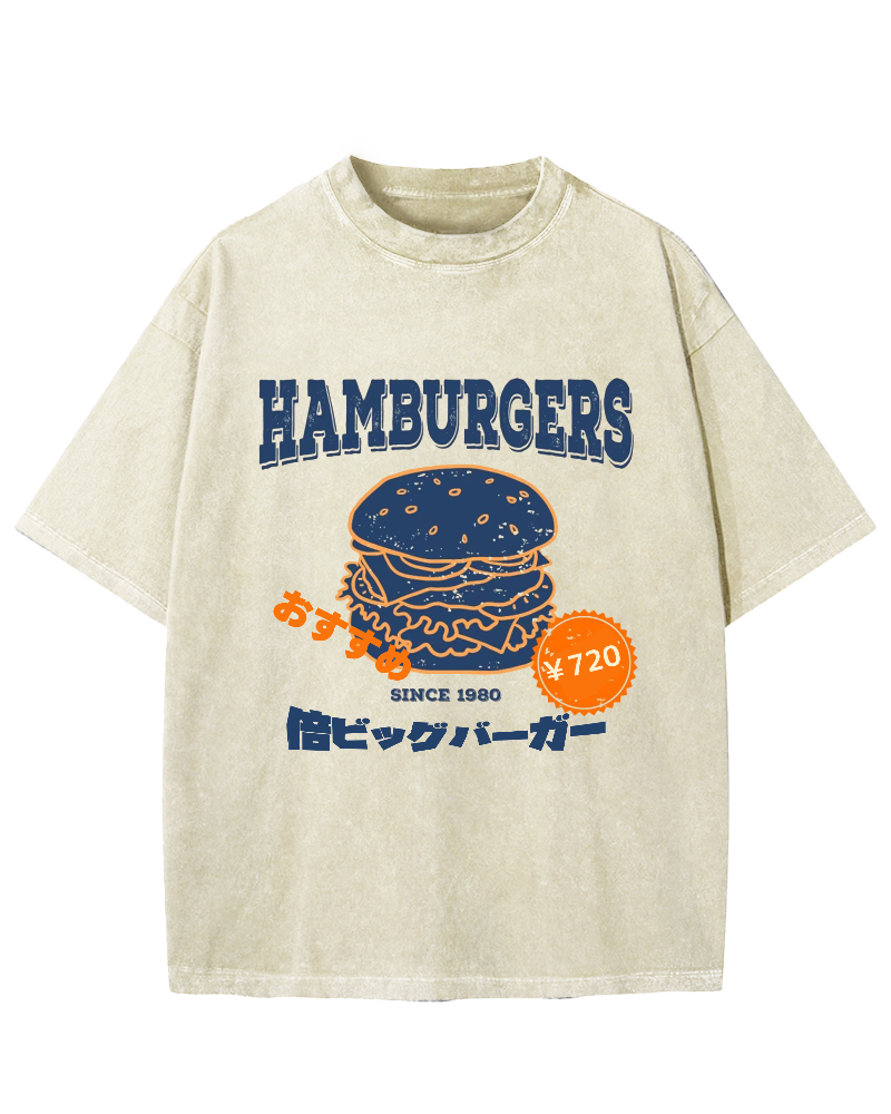 Big Hamburger Vintage Washed T-shirt