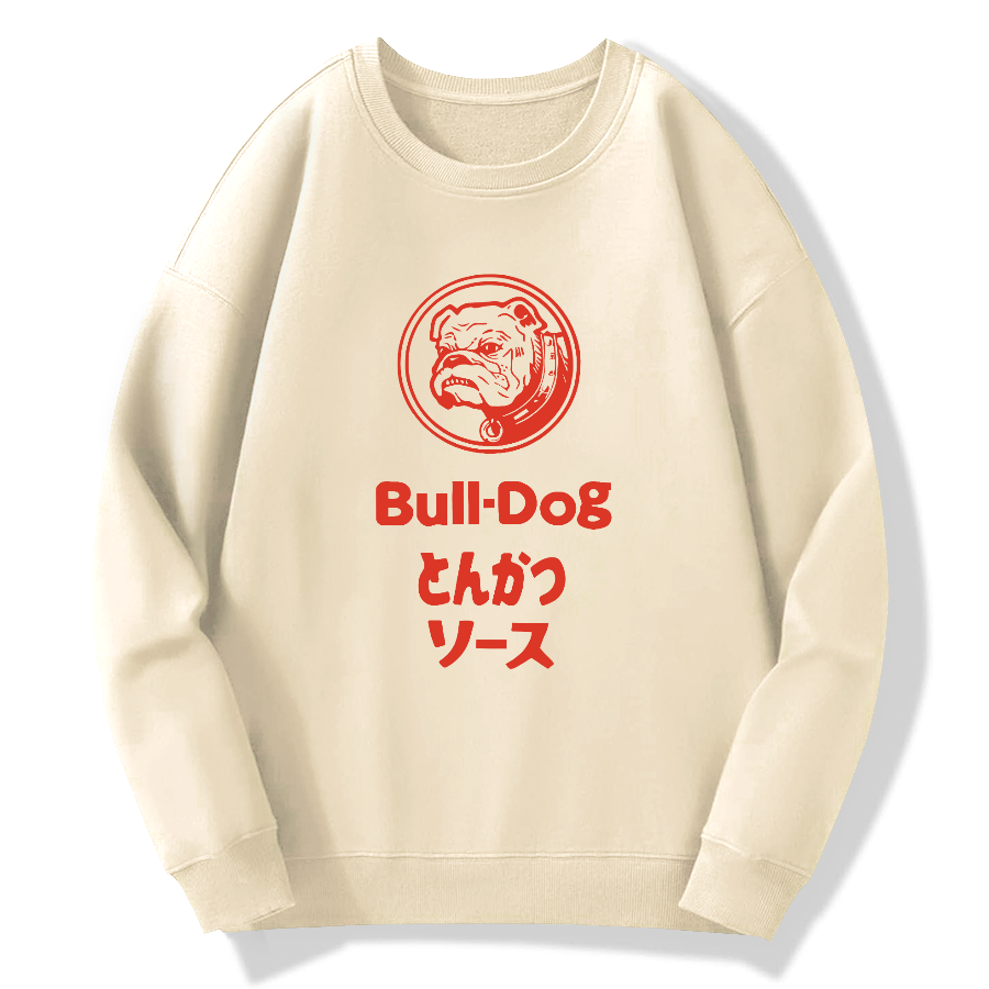 bull dog Cotton Pullover Sweatshirt