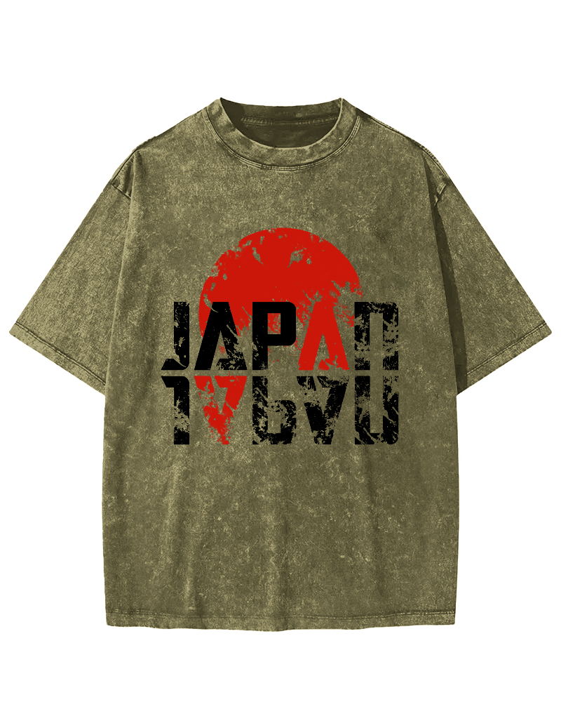 Japan Vintage Washed T-shirt-Zazasy