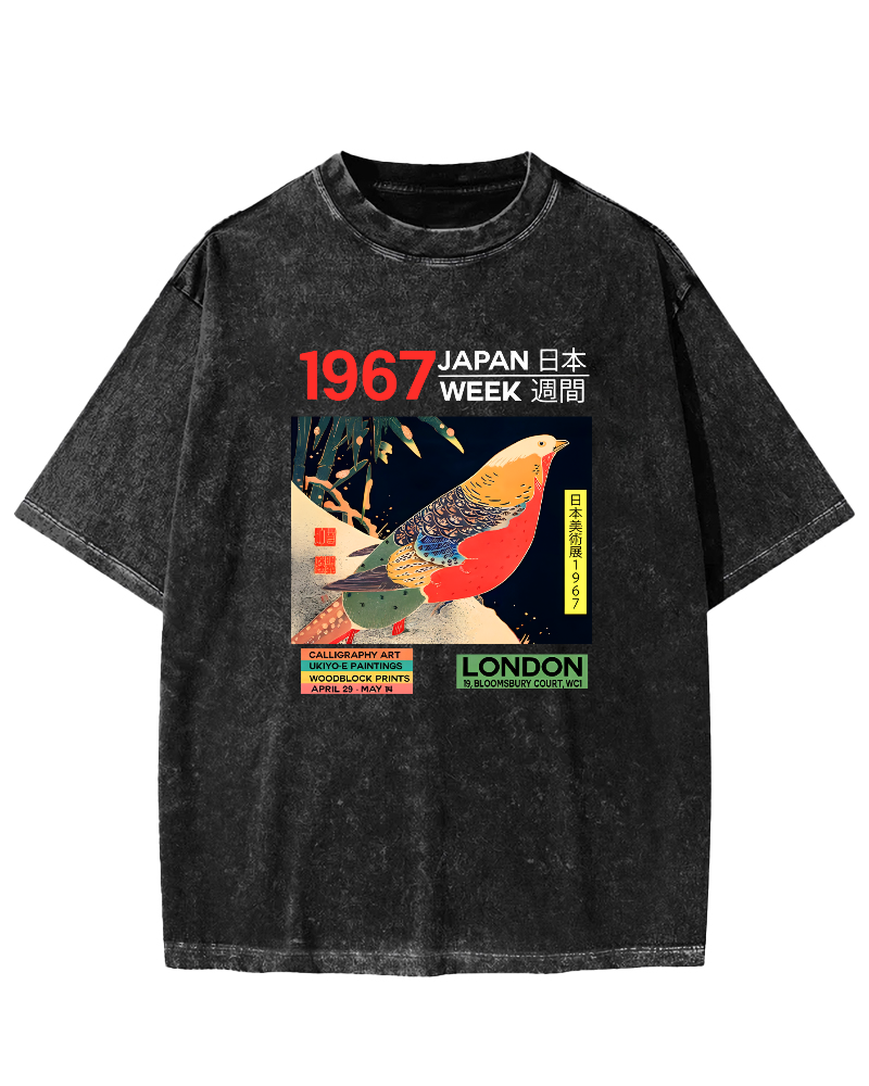 Japanese Art Exhibition Vintage Washed T-shirt