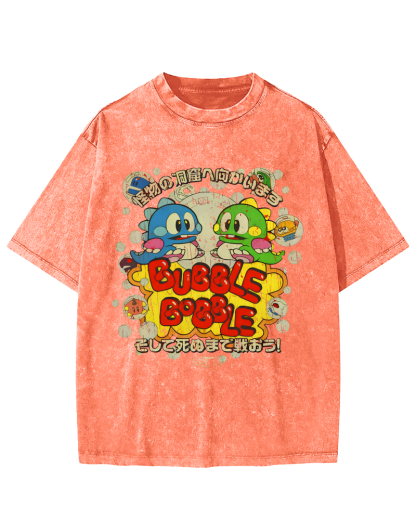 Monster Paradise Japanese Vintage Washed T-shirt-Zazasy