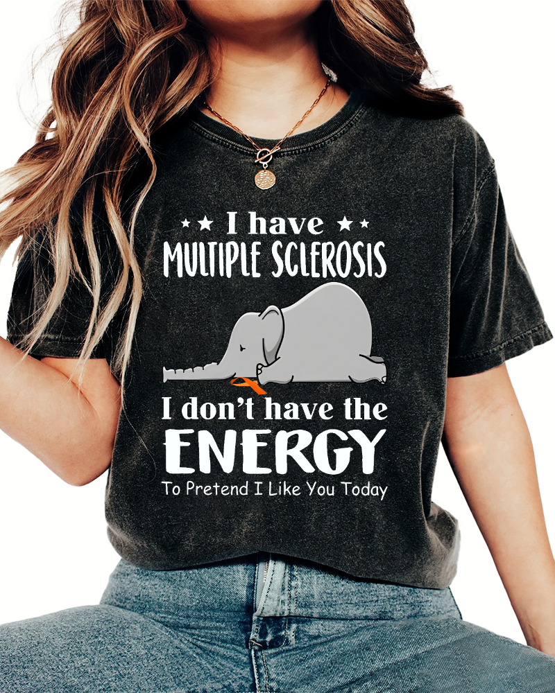 I Don't Have The Energy To Pretend I Like You Today Vintage Distressed T-shirt-Zazasy