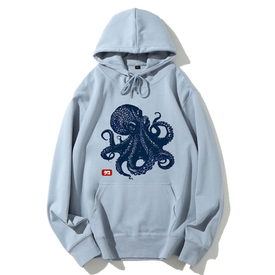 Japanese Octopus Cotton Hoodie