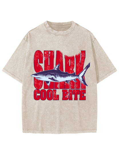 Shark Vintage Washed T-shirt-Zazasy