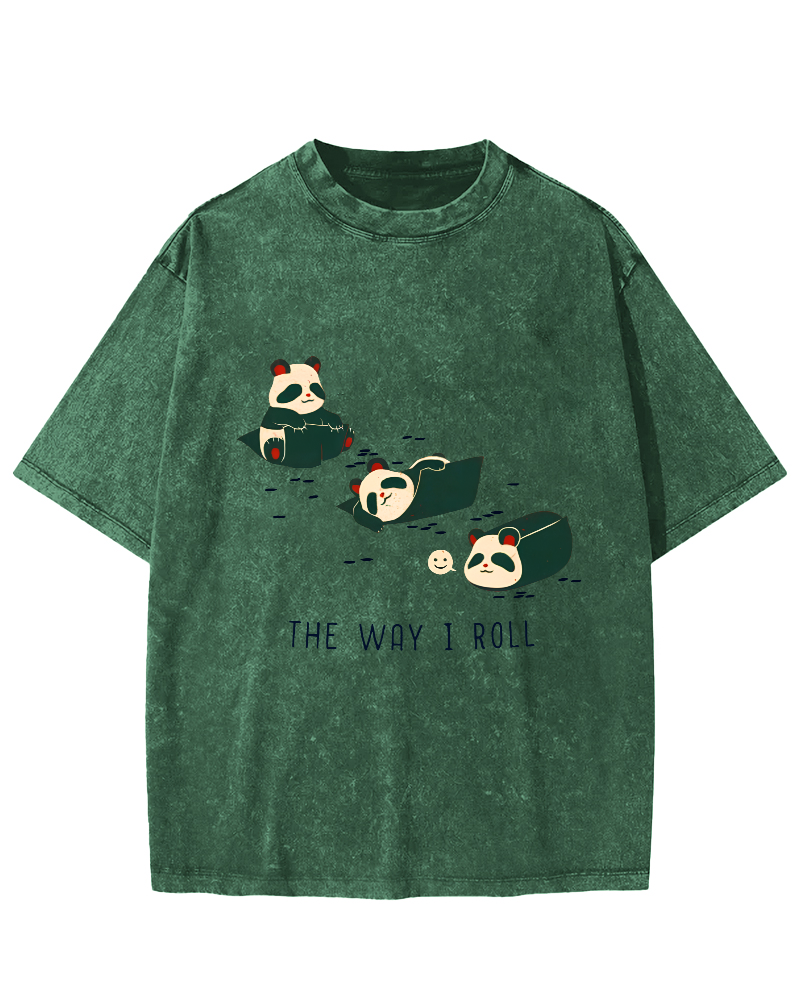 The Way I Roll Vintage Washed T-shirt-Zazasy