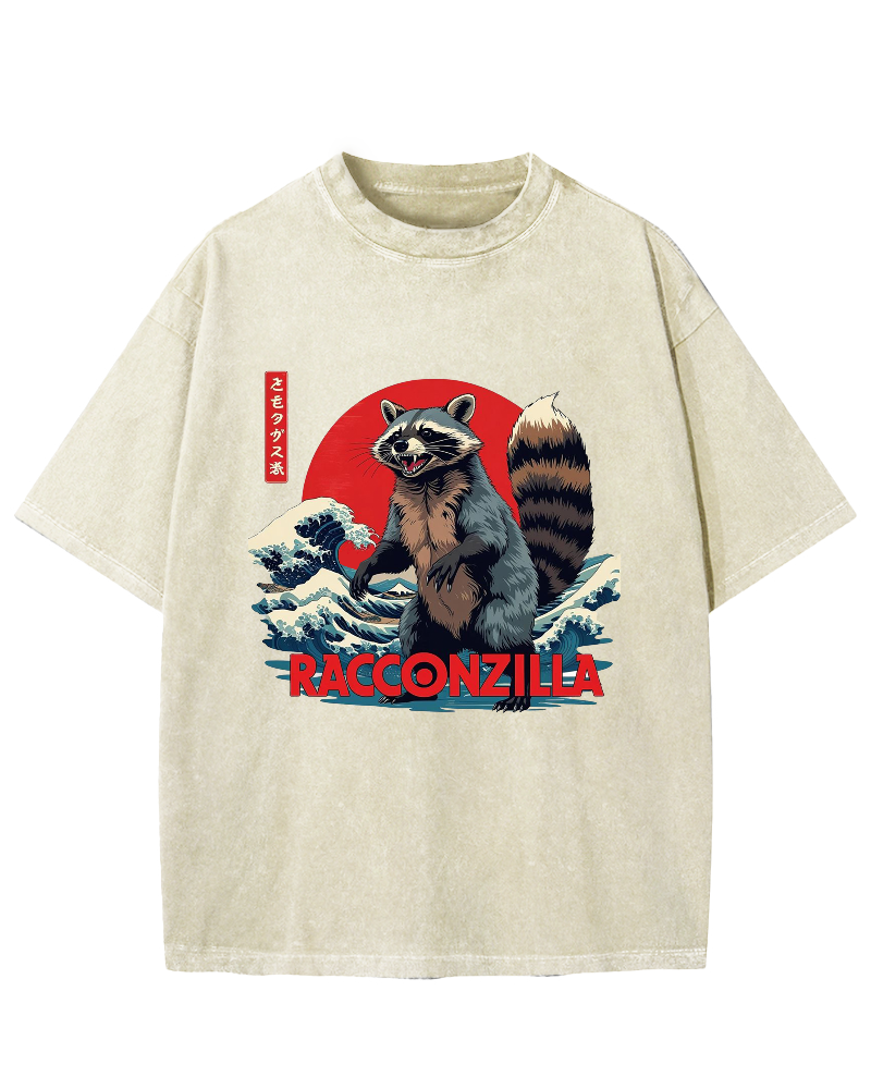 Racconzilla Vintage Washed T-shirt