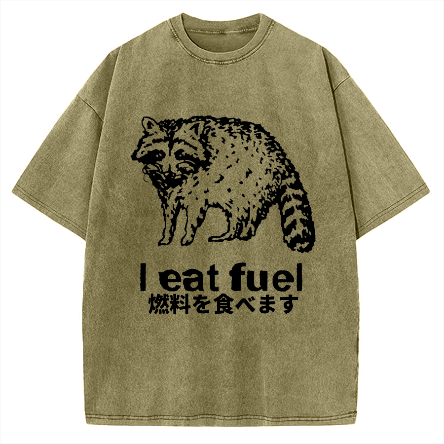 Eat Fuel Raccoon Vintage Washed T-shirt