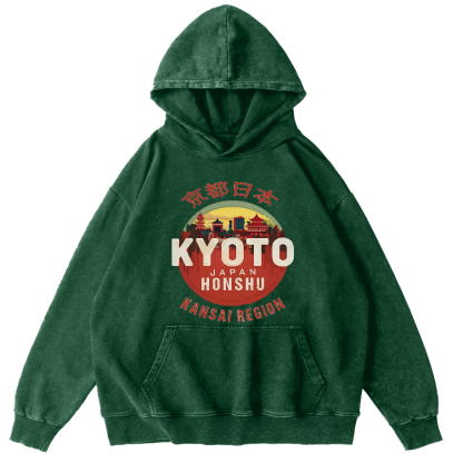 Retro Style Tokyo Vintage Distressed Hoodie-Zazasy