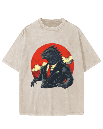Lizard Monster Japanese Vintage Washed T-shirt