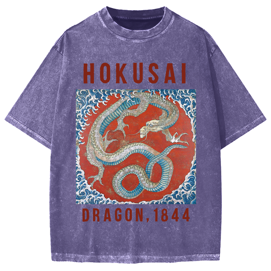 Hokusai Dragon Vintage Washed T-shirt