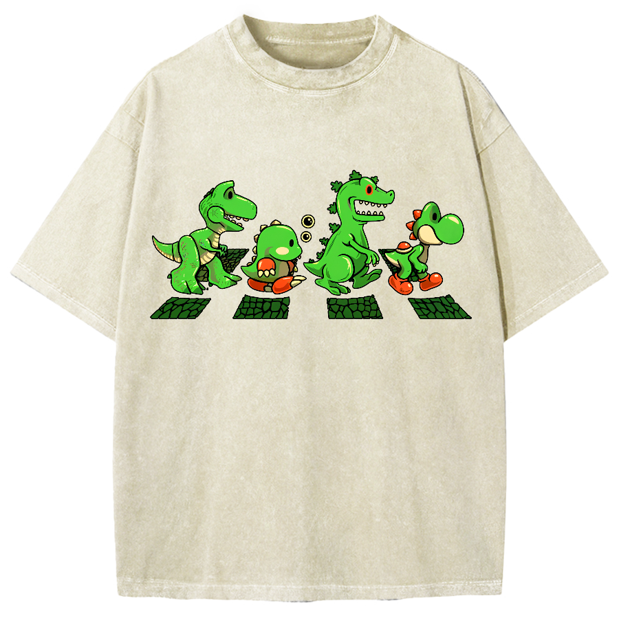 Green Scaly Road Vintage Washed T-shirt