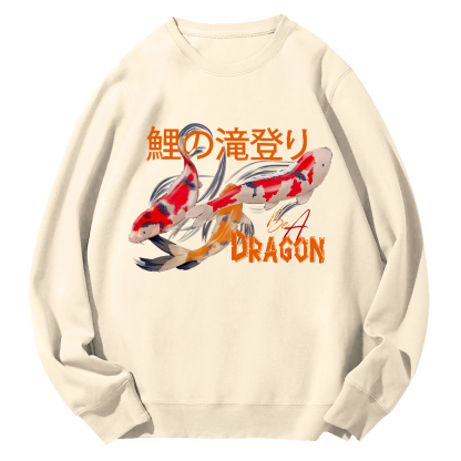 Japanese Koi Fish  Round Neck Sweatshirt-Zazasy