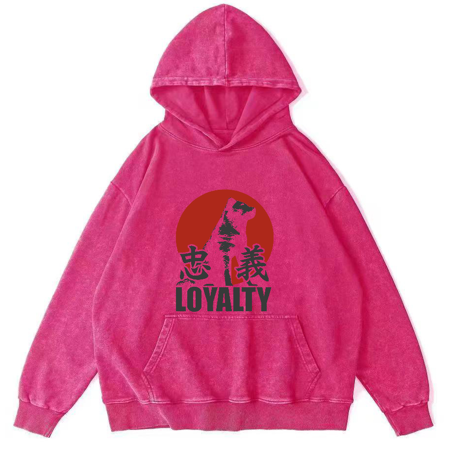 Japanese Animal Patterns Vintage Distressed Hoodie-Zazasy