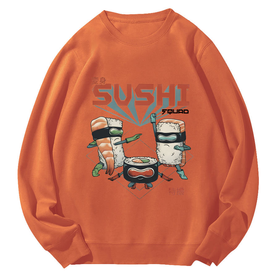 Tokyo Sushi Round Neck Sweatshirt-Zazasy