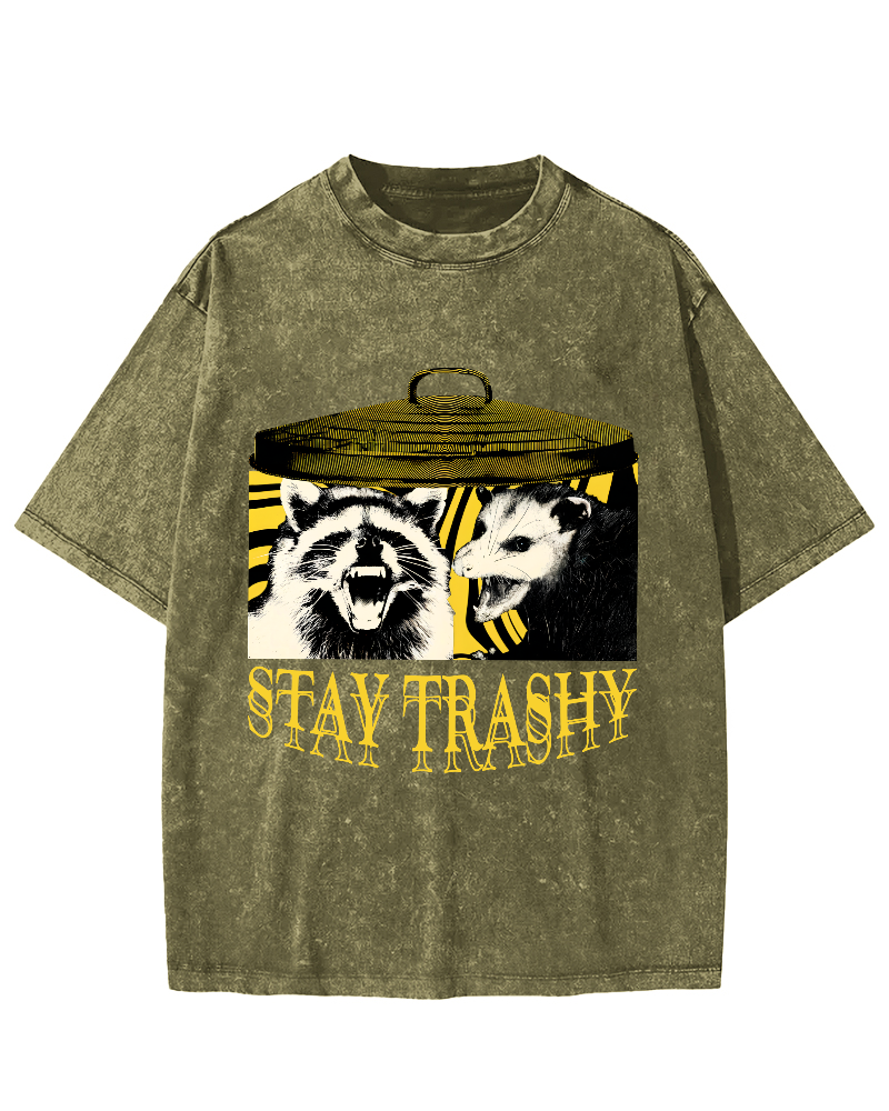 Raccoons And Opossums Vintage Distressed T-shirt-Zazasy