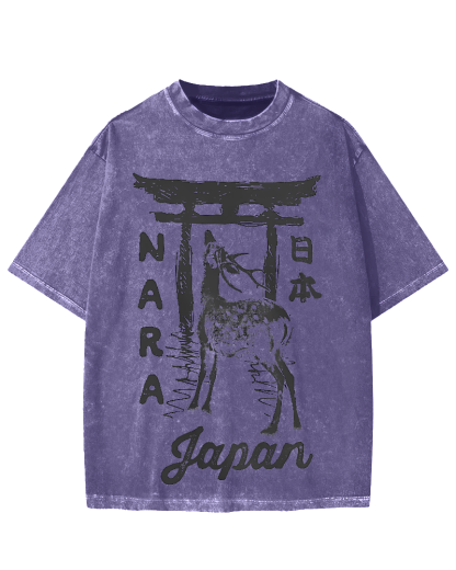 Nara Japan Vintage Washed T-shirt