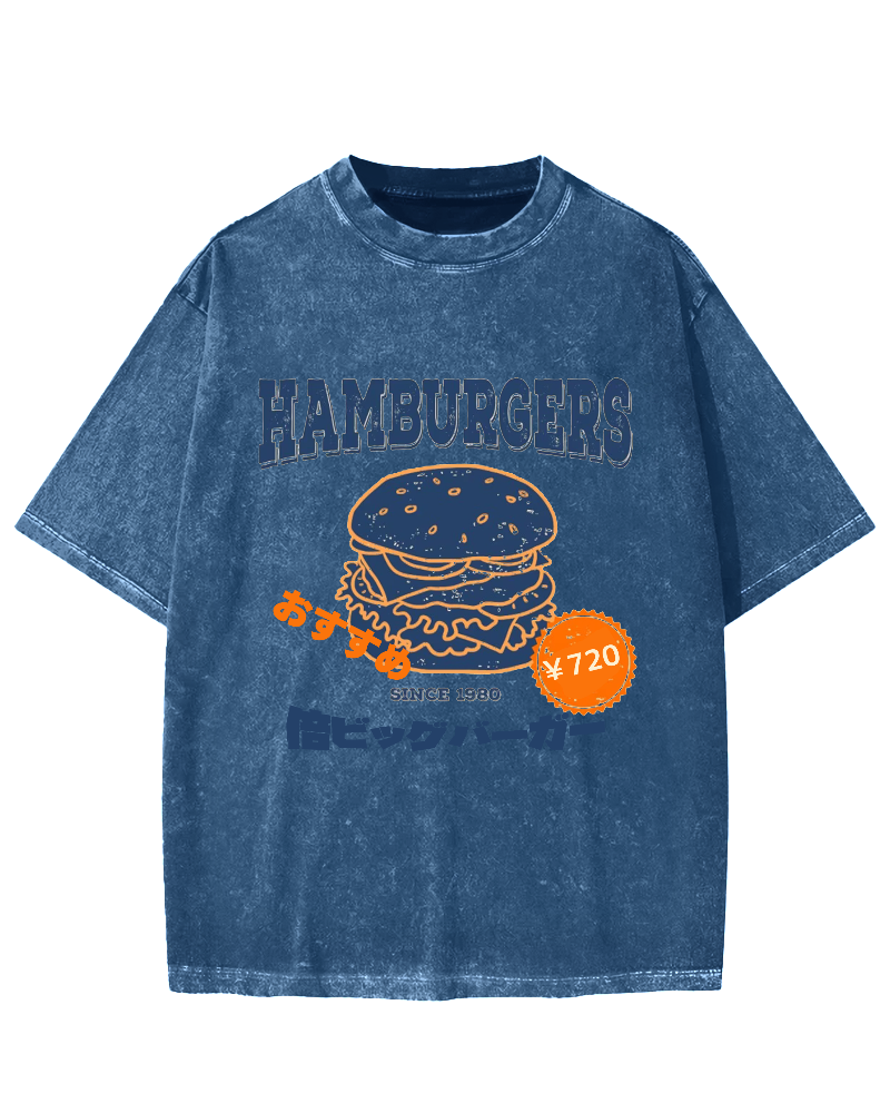 Big Hamburger Vintage Washed T-shirt