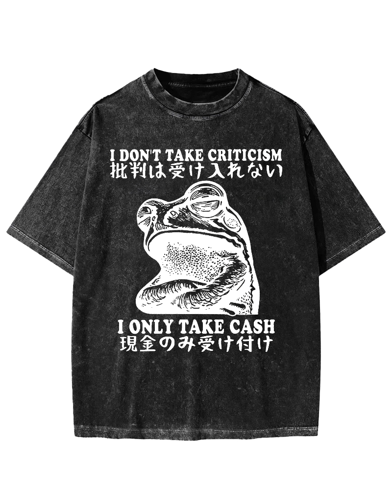 Frog Only Take Cash Vintage Washed T-shirt