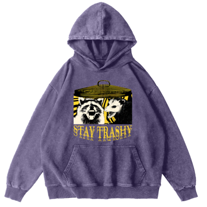 Raccoons and Mice Vintage Distressed Hoodie-Zazasy