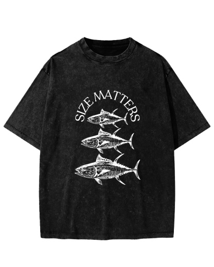 Japanese Sea Fish Pattern Vintage Distressed T-shirt-Zazasy