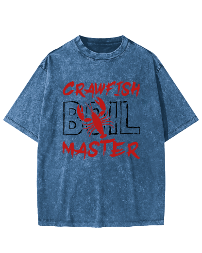 Crawfish Master Japanese Vintage Washed T-shirt-Zazasy