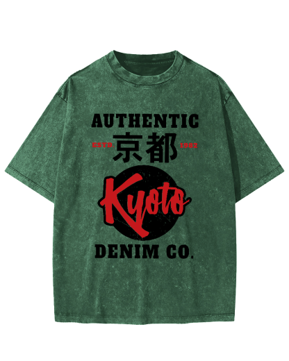 Kyoto, Japan Vintage Washed T-shirt-Zazasy